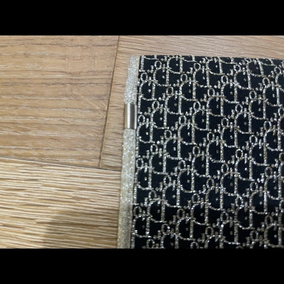 Vintage Christian Dior 1970’s Clutch Evening Blue & Gold - Picture 7 of 9